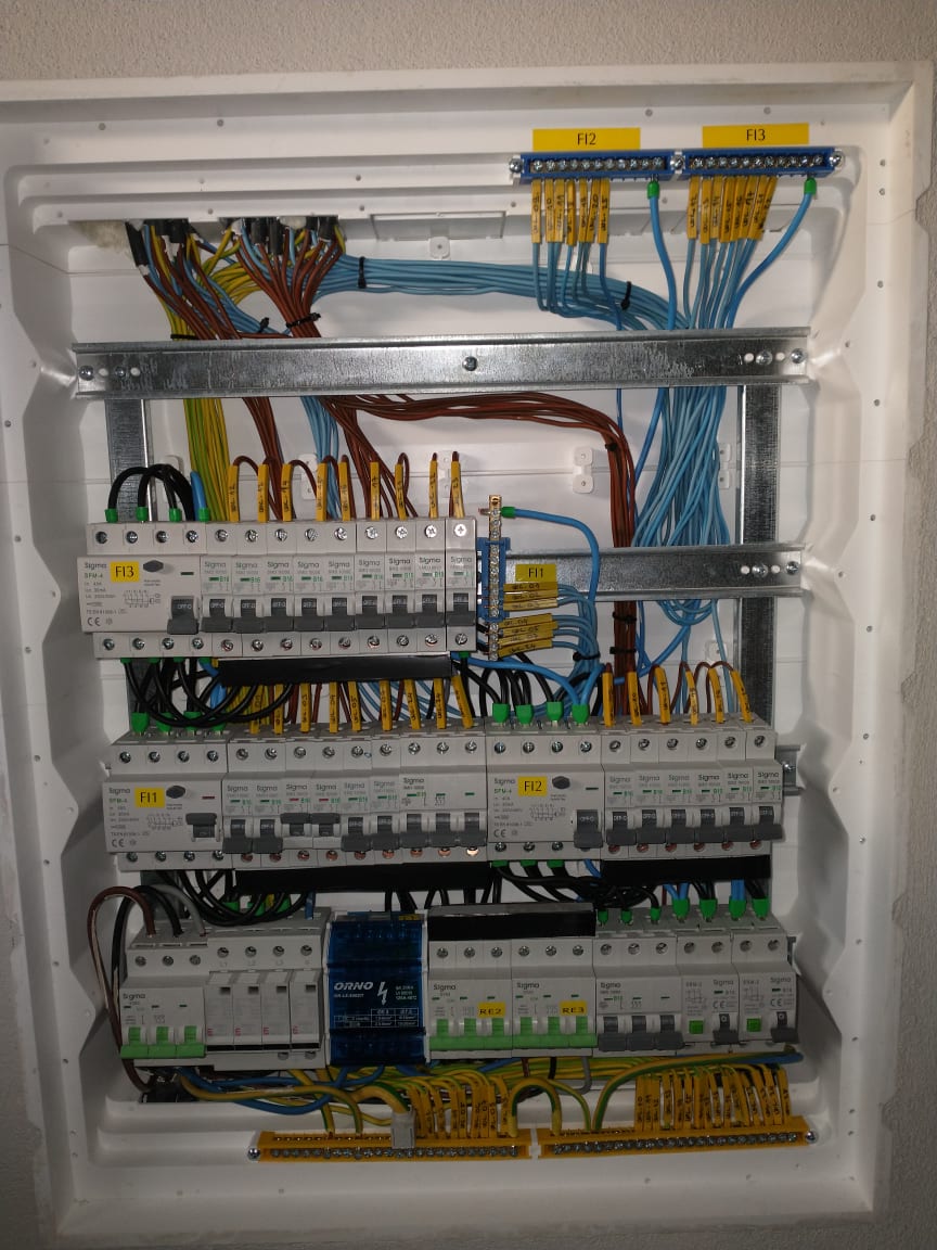Rozvodnica VERTOM RP - 4x24 F a modulárne prístroje Sigma elektrik - RD Galanta