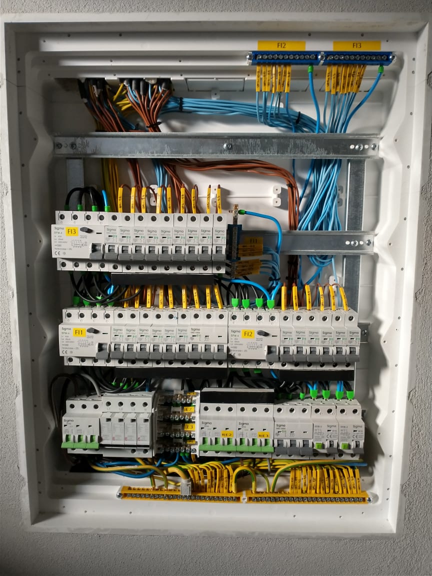 Rozvodnica VERTOM RP - 4x24 F a modulárne prístroje Sigma elektrik - RD Galanta
