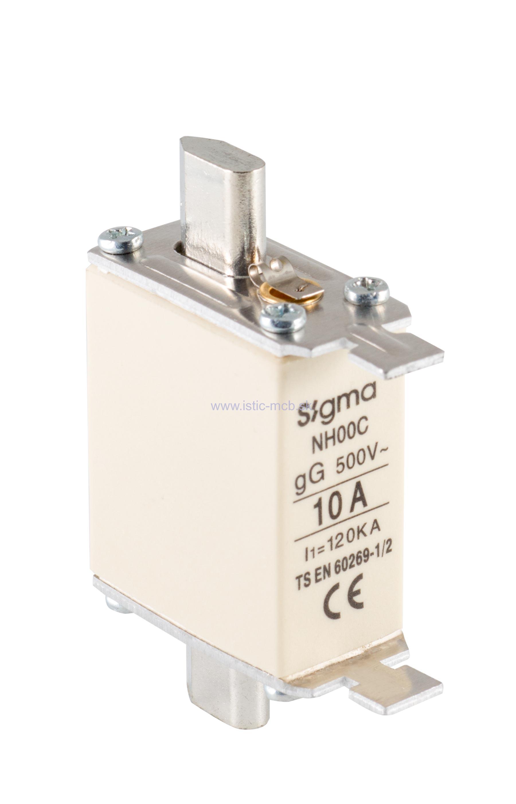 Poistka nožová Sigma elektrik NHC00 80A gG 500V AC 120kA