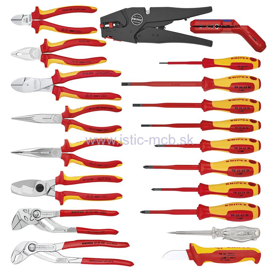 KNIPEX Kufor s náradím elektro, 20-dielny
