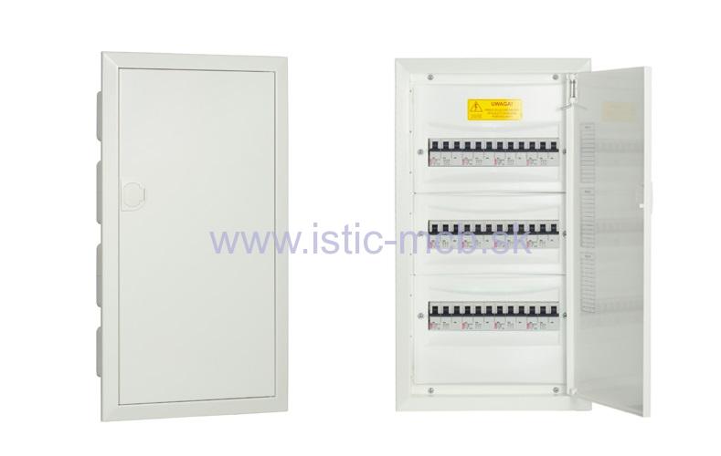 Rozvodnica VERTOM RP - 3x12 F zapustená biela 36 modulov