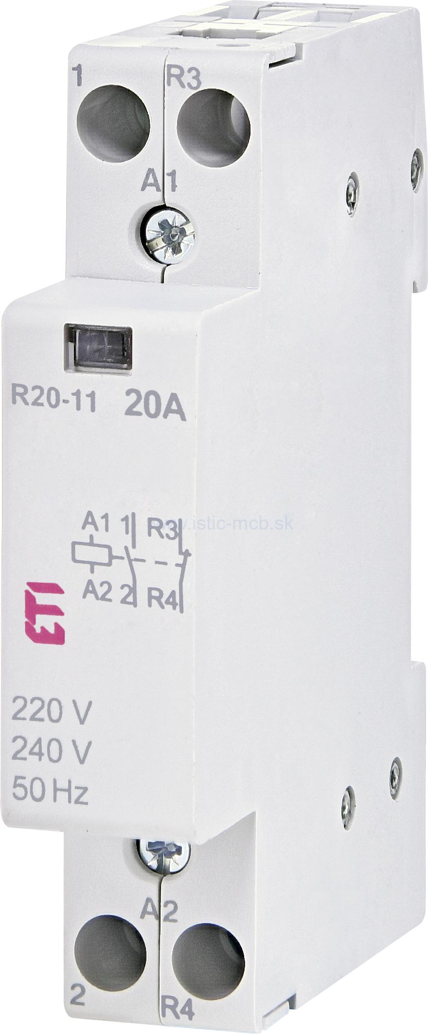 Stýkač modulárny ETI R 20-11 230V