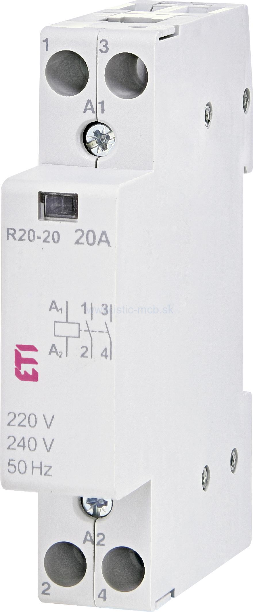 Stýkač modulárny ETI R 20-20 230V