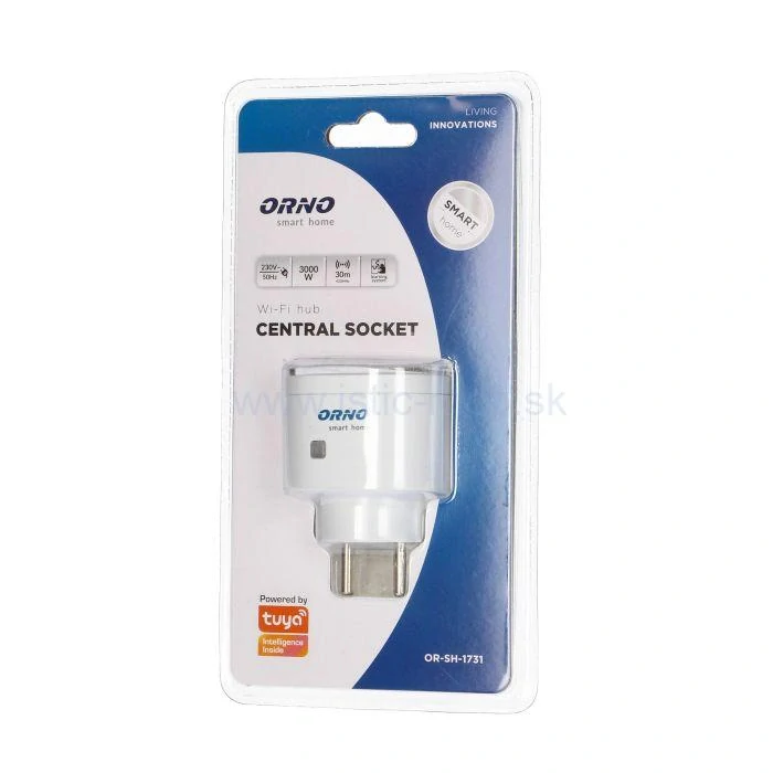 Centrálna zásuvka Wi-Fi hub s rádiovým vysielačom, ORNO Smart Home