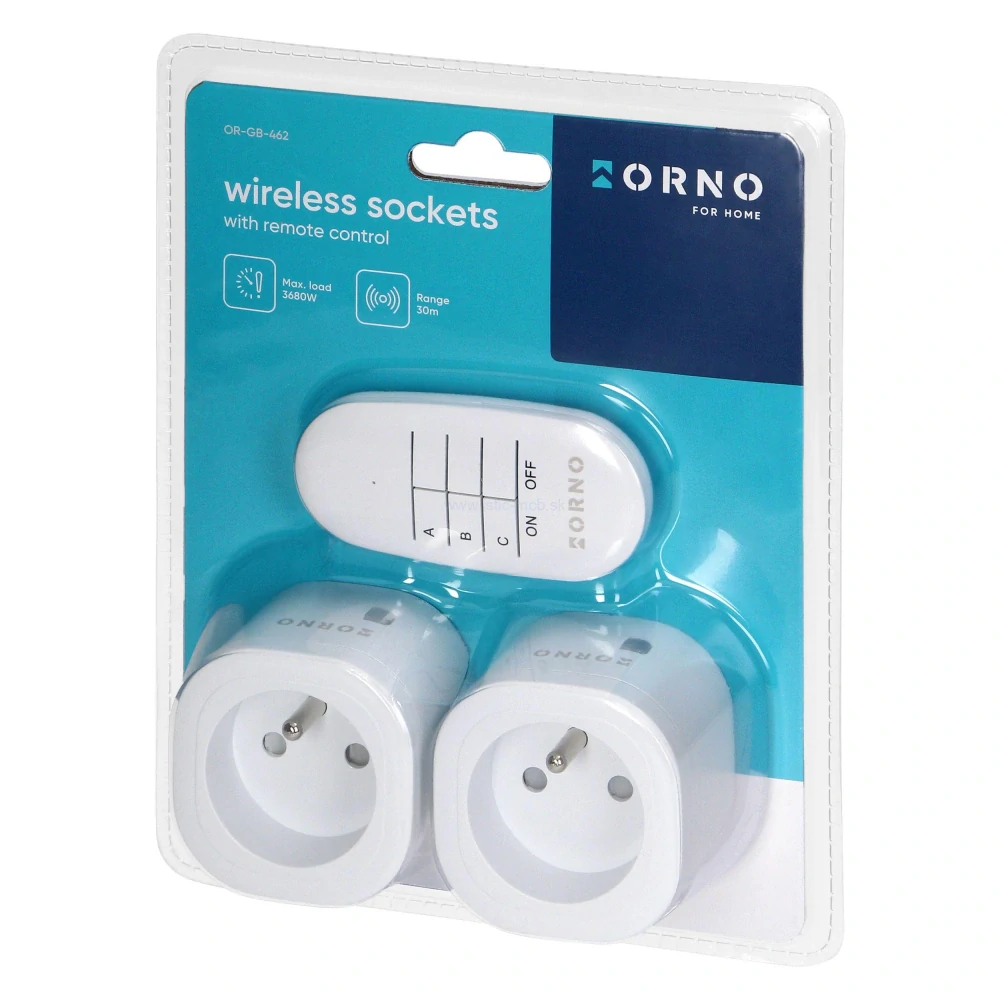 ORNO zásuvka s diaľkovým ovládaním MINI 2+1