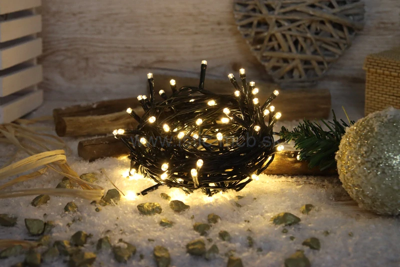 Vianočný LED svetelný reťazec programovatelný WW, vonkajšie/vnútorné 25m