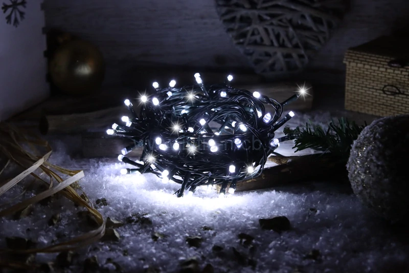 Vianočný LED svetelný reťazec CW, vonkajšie/vnútorné 12m