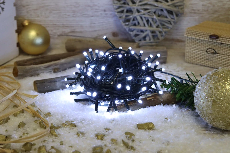 Vianočný LED svetelný reťazec programovatelný CW, vonkajšie/vnútorné 12m