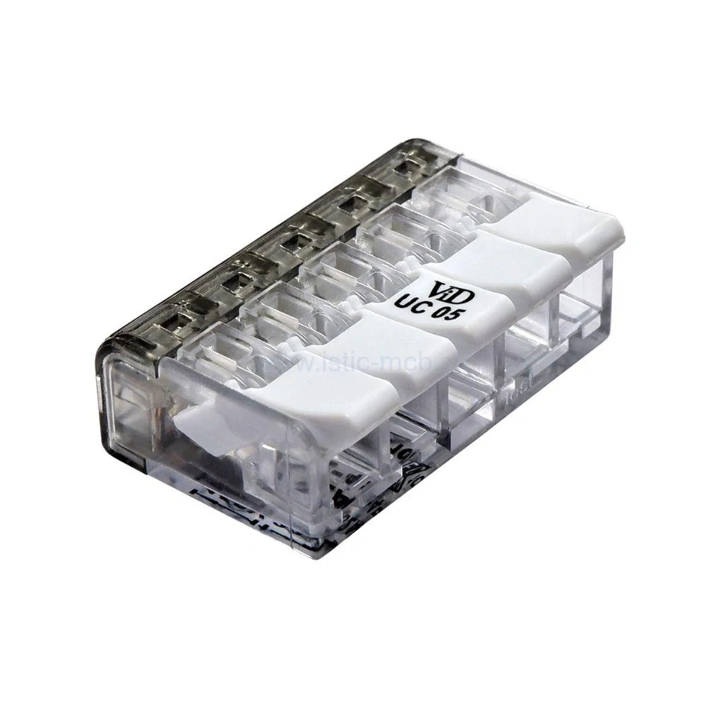 Svorka krabicová otvárateľná, priesvitná 5P