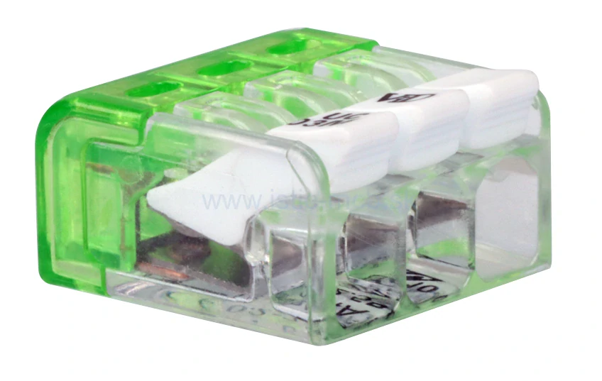 Svorka krabicová otvárateľná, priesvitná 3P