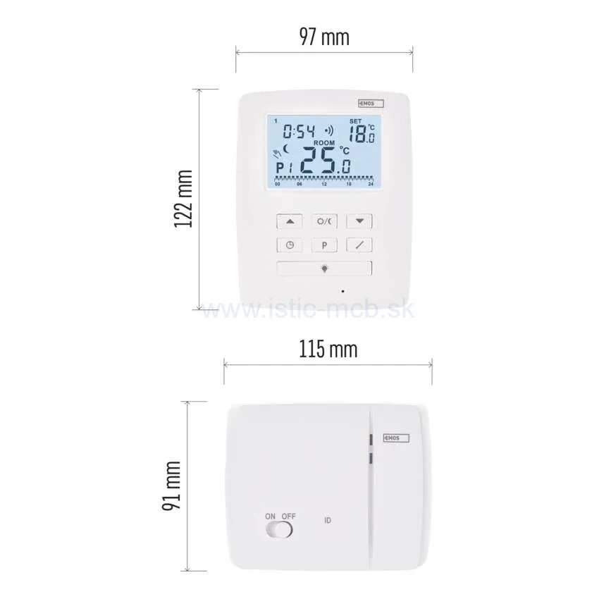Izbový programovateľný bezdrôtový OpenTherm termostat P5611OT