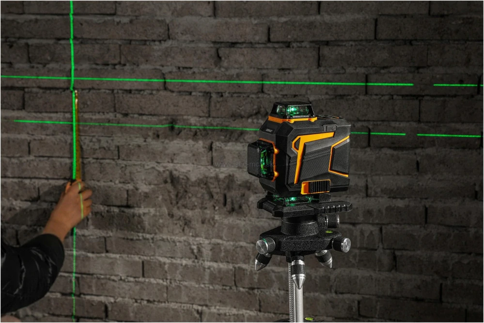 Krížový laser 4D 360° zelený DEKO