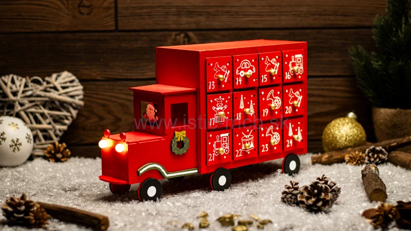 LED adventný kalendár na baterky, Auto