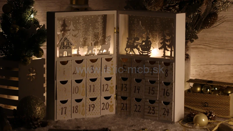 LED adventný kalendár na baterky