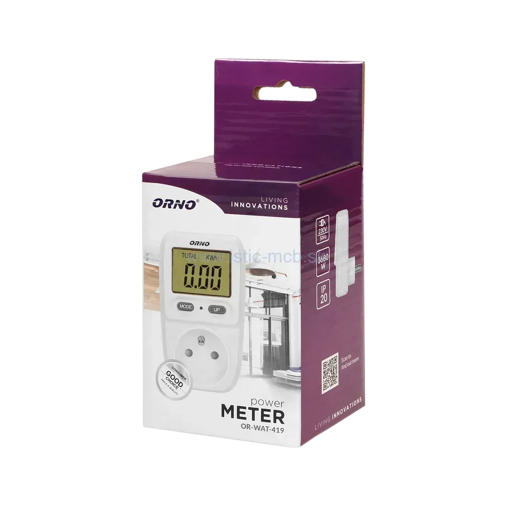 ORNO wattmeter do zásuvky