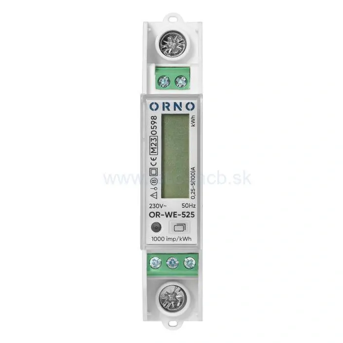 Elektromer ORNO OR-WE-525, 1 x 230V~, 50/60Hz 5(100) A MID