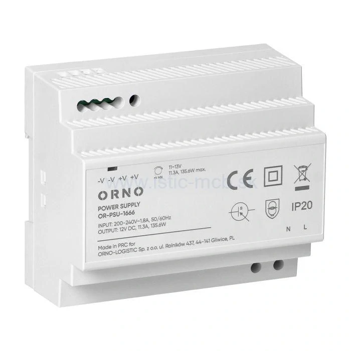 Napájací zdroj na DIN lištu 12VDC 135,6W