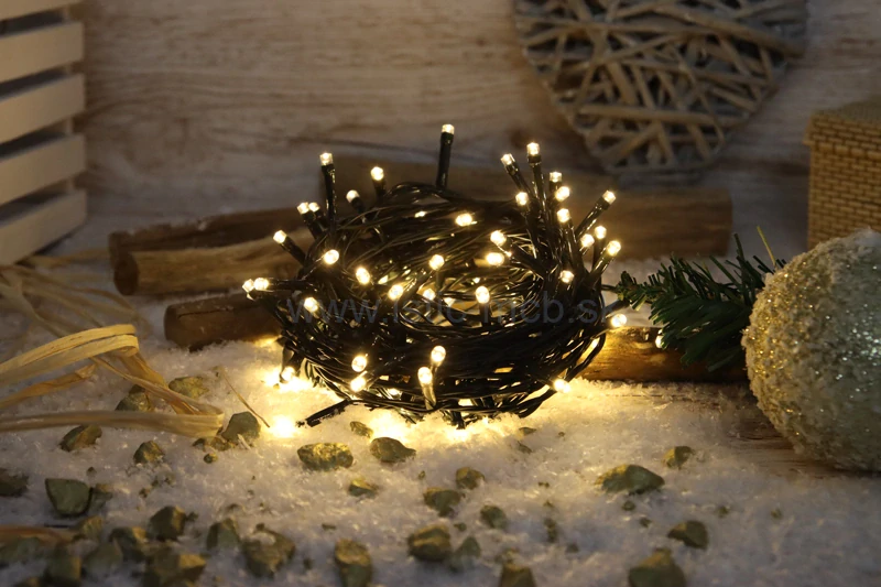 Vianočný LED svetelný reťazec programovatelný WW, vonkajšie/vnútorné 12m