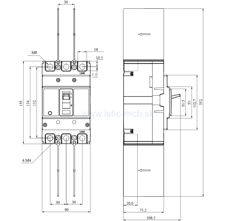 Kompaktný istič Tracon Electric 40A
