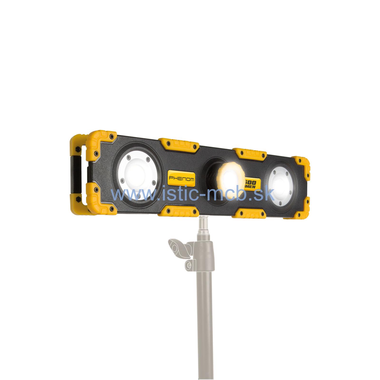 LED reflektor - s akumulátorom, nastaviteľným jasom a fokusom - 1500 lumen