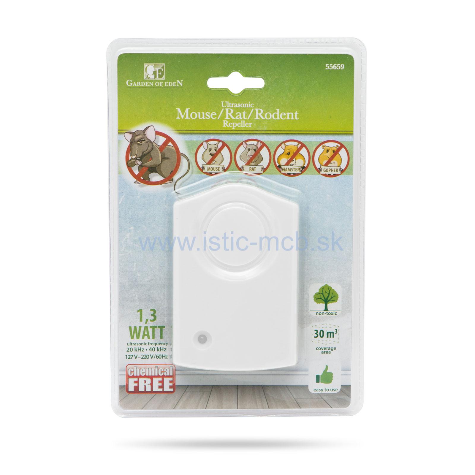 Odpudzovač hlodavcov/myší ultrasonický 