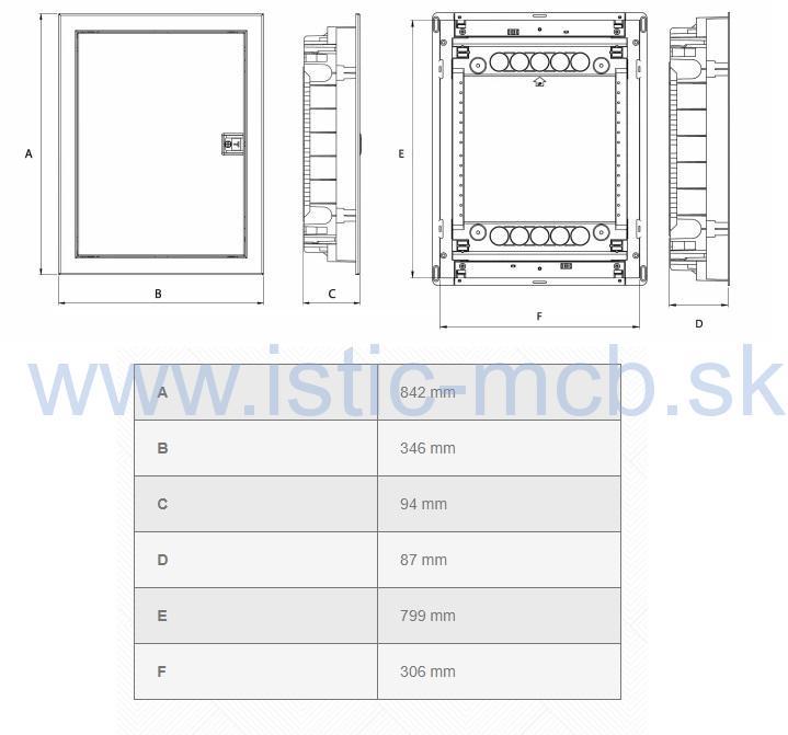 Rozvodnica TEHNOPLAST U 60 E zapustená biela
