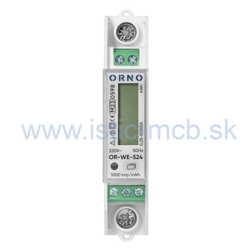 Elektromer ORNO OR-WE-524, 1 x 230V~, 50/60Hz 5(100) A MID