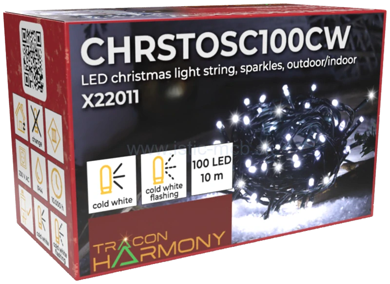 Vianočný LED svetelný reťazec CW, vonkajšie/vnútorné 25m