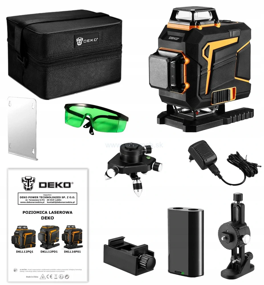 Krížový laser 4D 360° zelený DEKO