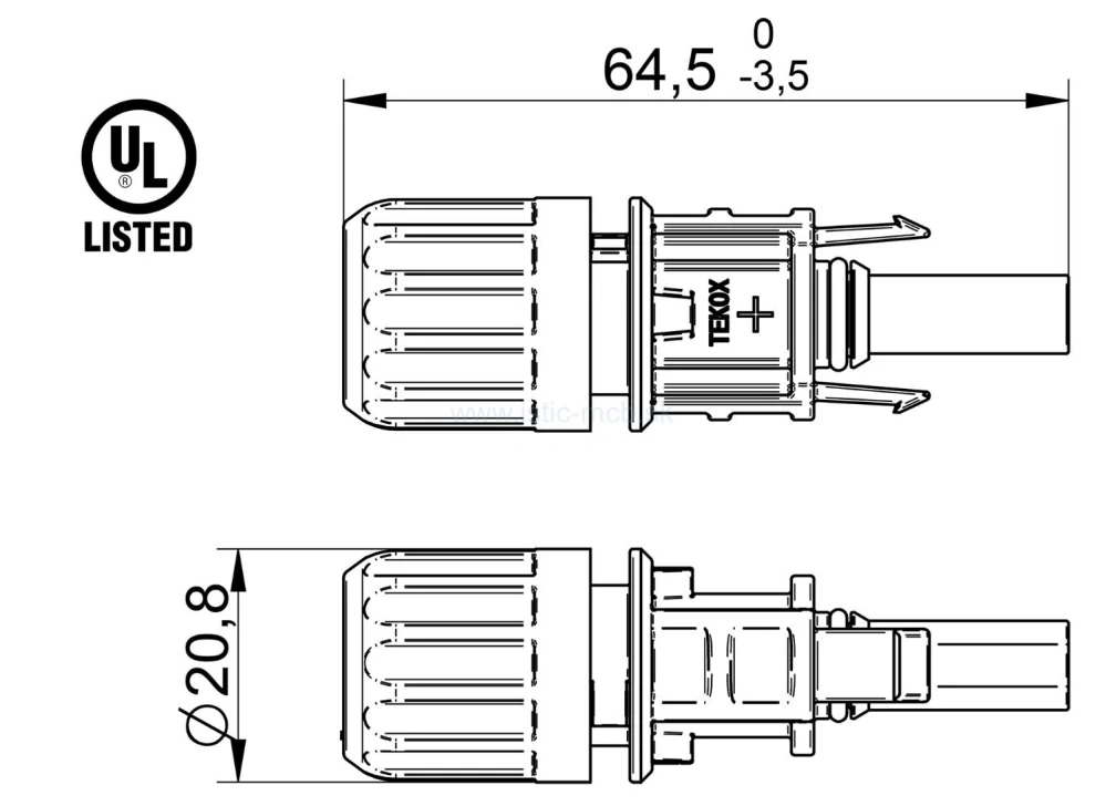 Konektor solárny TSC4/H 4-6mm² zásuvka