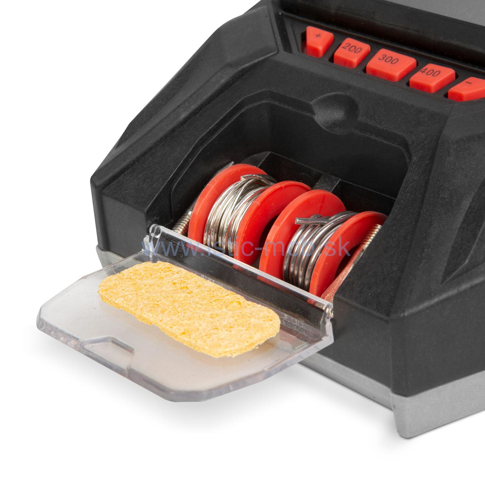 Spájkovacia stanica digitálna - s LCD displejom,spájkovacím hrotom, cínom a špongiou - 230 V