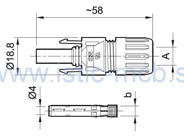 Konektor solárny MC4 PV-KBT4/6II 32.0016P0001-UR 4-6mm2 samica