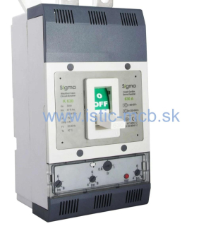 Výkonový istič Sigma elektrik 3p s nastaviteľnou tepelnou a magnetickou spúšťou 630A