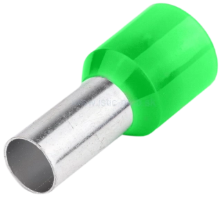 Izolovaná lisovacia dutinka s plastovým krčkom, zelená, 16mm²
