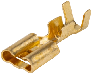 Neizolované mosadzné lisovacie dutinky ploché 6,3×0,8mm, 2,5mm²