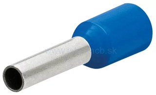 Izolovaná lisovacia dutinka s plastovým krčkom, modrá, 2,5mm²