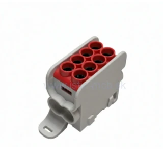 Rozbočovacia svorkovnica HLAK25 1P, červená, 2xAl/Cu, 25 mm² + 16 mm², 1000 V AC/1500 V DC
