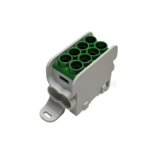 Rozbočovacia svorkovnica HLAK25 1P, zelená, 2xAl/Cu, 25 mm² + 16 mm², 1000 V AC/1500 V DC