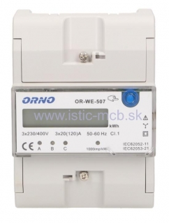Elektromer ORNO OR-WE-507, 3 x 230V/400V~, 50/60Hz 120A