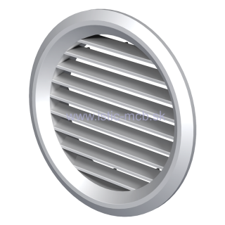 Mriežka vetracia MV100bVs 100mm okrúhla PVC biela