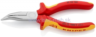 KNIPEX Kliešte pologuľaté s čepeľami zahnuté 160mm
