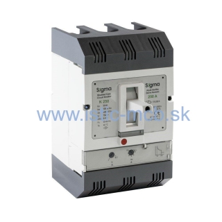Výkonový istič Sigma elektrik 3p s nastaviteľnou tepelnou a magnetickou spúšťou 250A