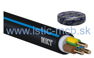 Kábel pevný CYKY-J 3x1,5 pvc čierny
