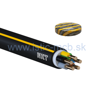 Kábel pevný CYKY-J 5x2,5 pvc čierny