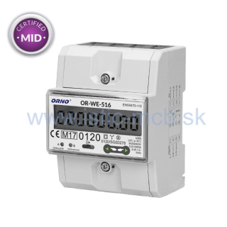 Elektromer ORNO OR-WE-516, 3 x 230V/400V~, 50/60Hz 80A MID