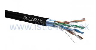 Kábel dátový pevný FTP cat.5e AWG24 PE 100MHz exteriér