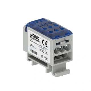 Distribučný blok OJL 80A vstup Al/Cu 2x6, výstup Cu 6x6mm² modrý