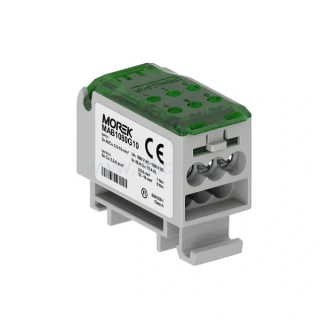 Distribučný blok OJL 80A vstup Al/Cu 2x6, výstup Cu 6x6mm² zelený